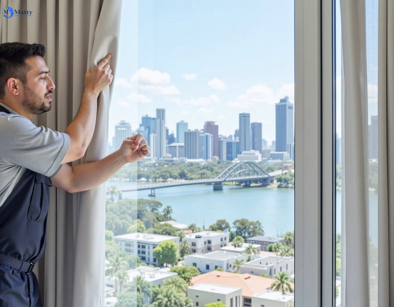 Professional curtain steam cleaning service mount-kembla-nsw QLD by Matty Curtain Cleaning